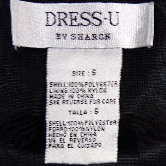 DRESS-U BY SHARON size 6 pink/black/others floral 2-piece set blouse/skirt - Picture 12 of 13